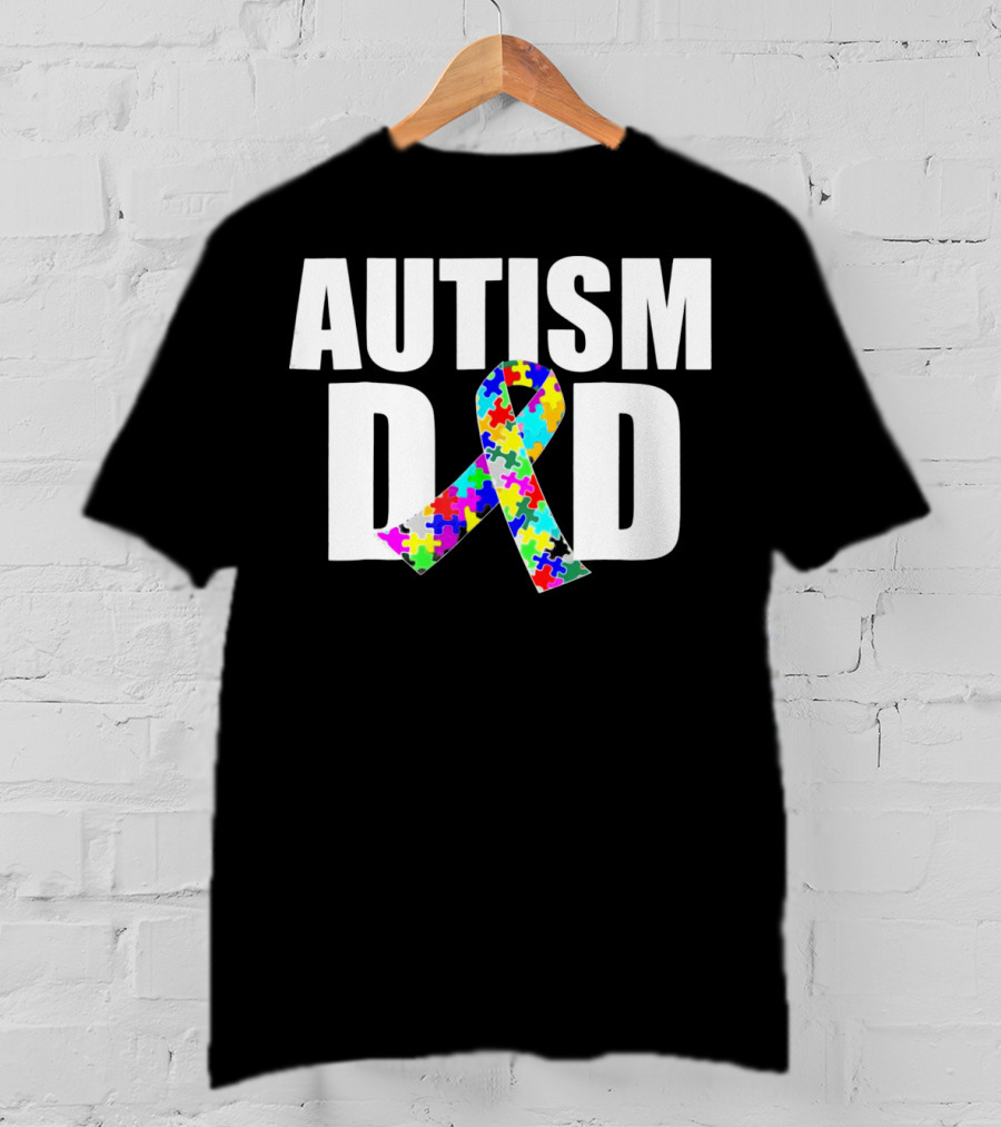 Autism Spectrum Awareness Autism Dad Puzzle T-Shirt