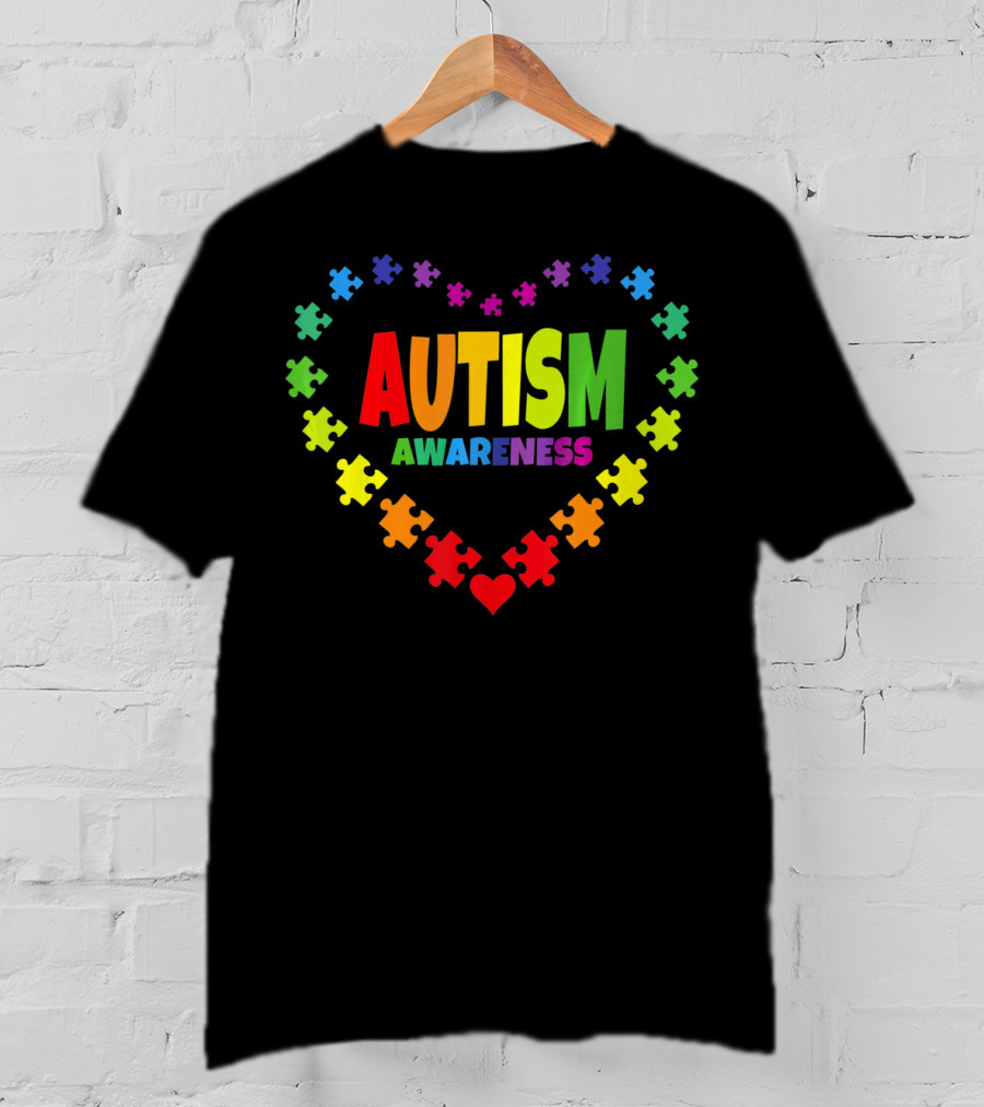 Autism Awareness Heart Puzzle Symbol April 2 T-Shirt