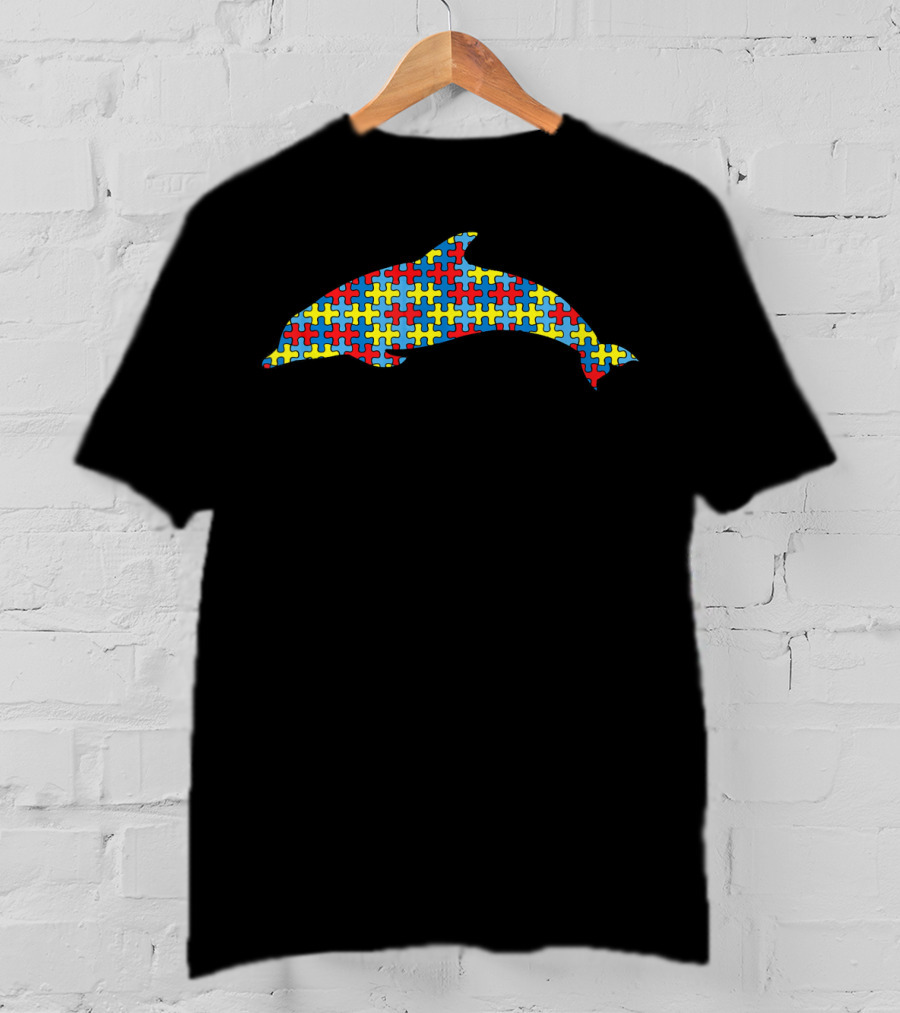 Porpoise Puzzle Autism Awareness Kids Fish T-Shirt