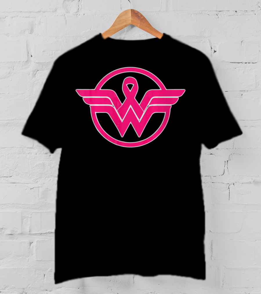 Wonder Woman Breast Cancer Awareness Superhero T-Shirt