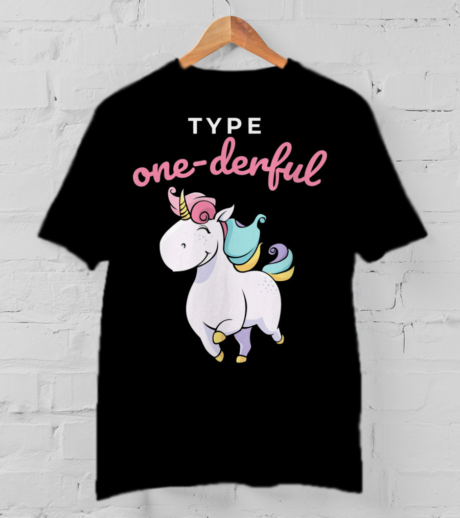 Type One-Derful Unicorn Type 1 Diabetes Awareness T-Shirt