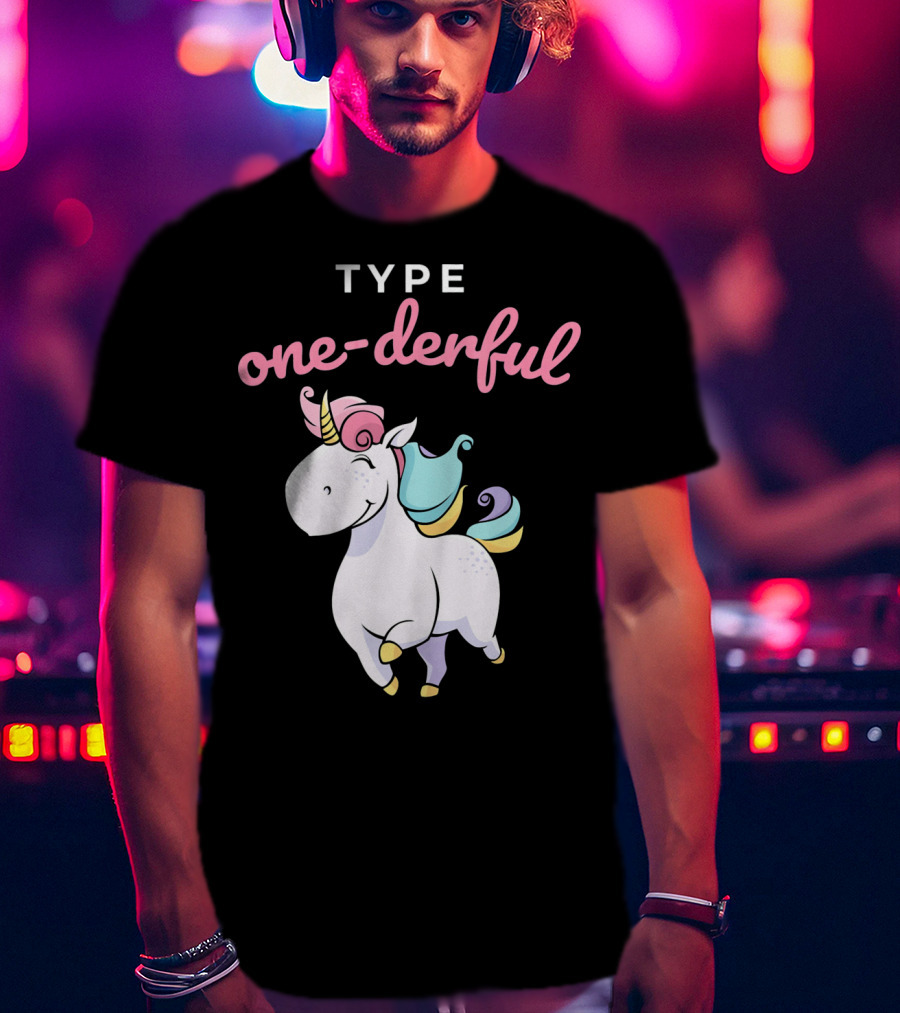 Type One-Derful Unicorn Type 1 Diabetes Awareness T-Shirt
