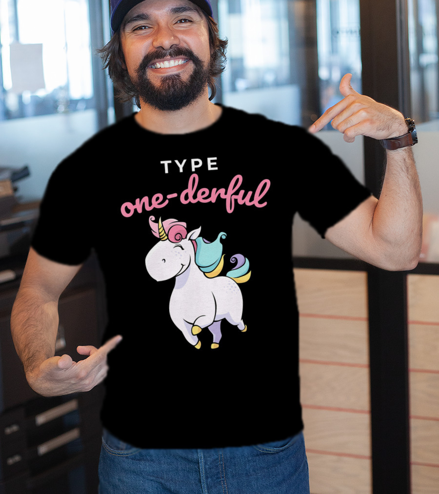 Type One-Derful Unicorn Type 1 Diabetes Awareness T-Shirt