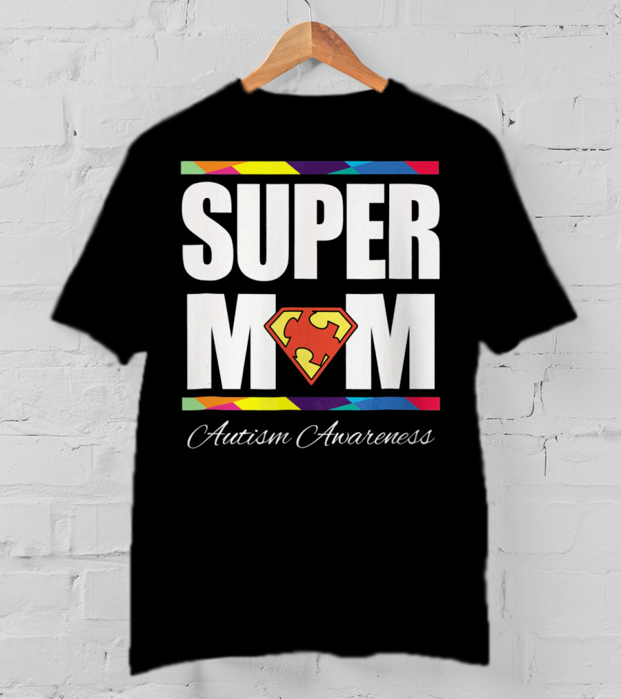 Super Mom Autism Awareness Iconic T-Shirt