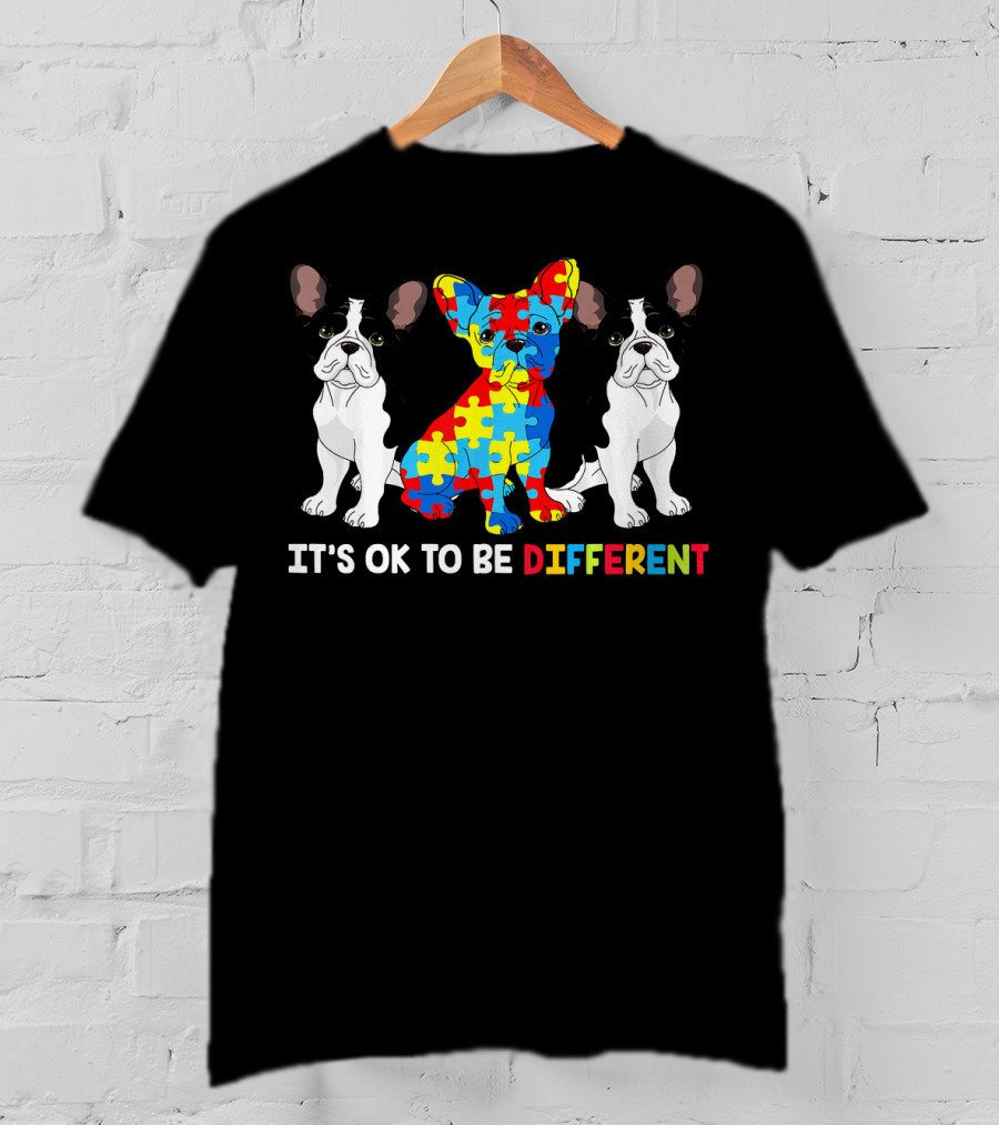 It's OK To Be Different French Bulldog Au Jigsaw Puzzle T-Shirt