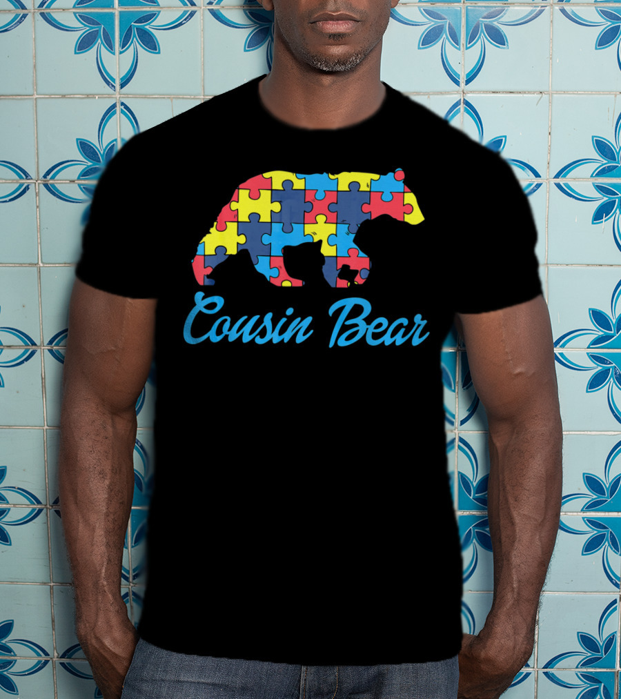 Cousin Bear Autism Awareness Puzzle T-Shirt