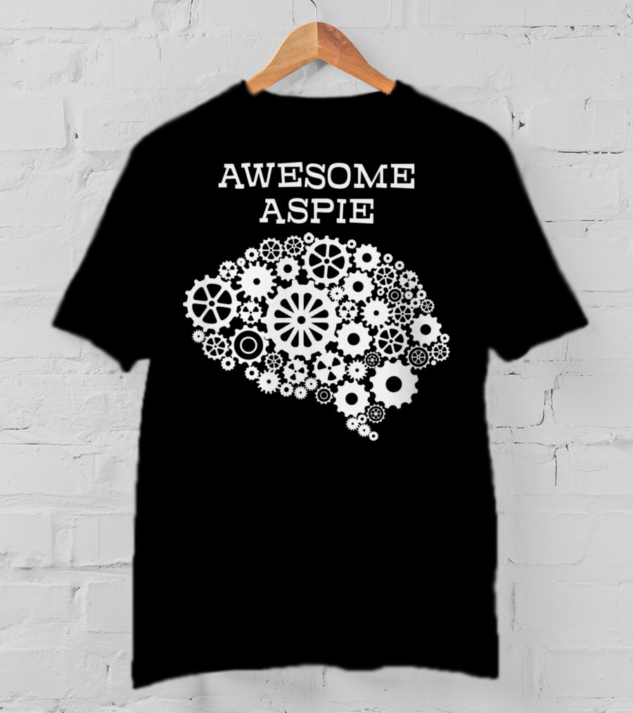 Awesome Aspie Steampunk Brain Autism Awareness T-Shirt
