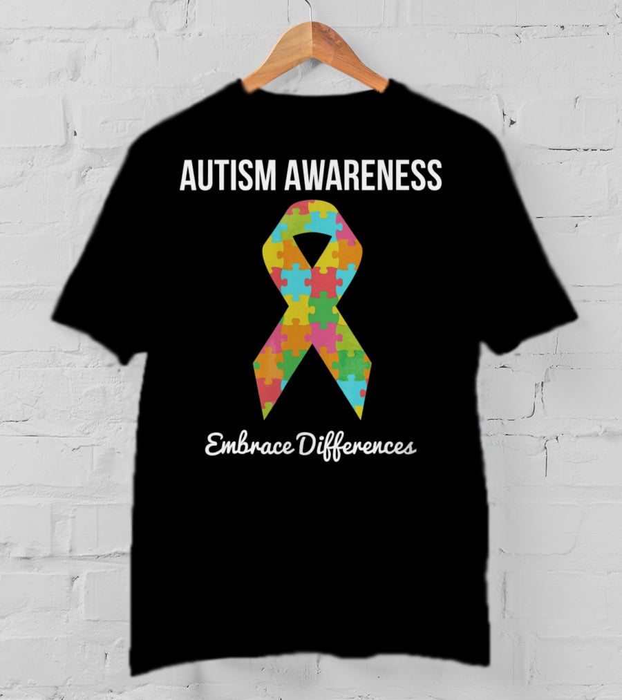 Autism Awareness Embrace Differences Puzzle T-Shirt