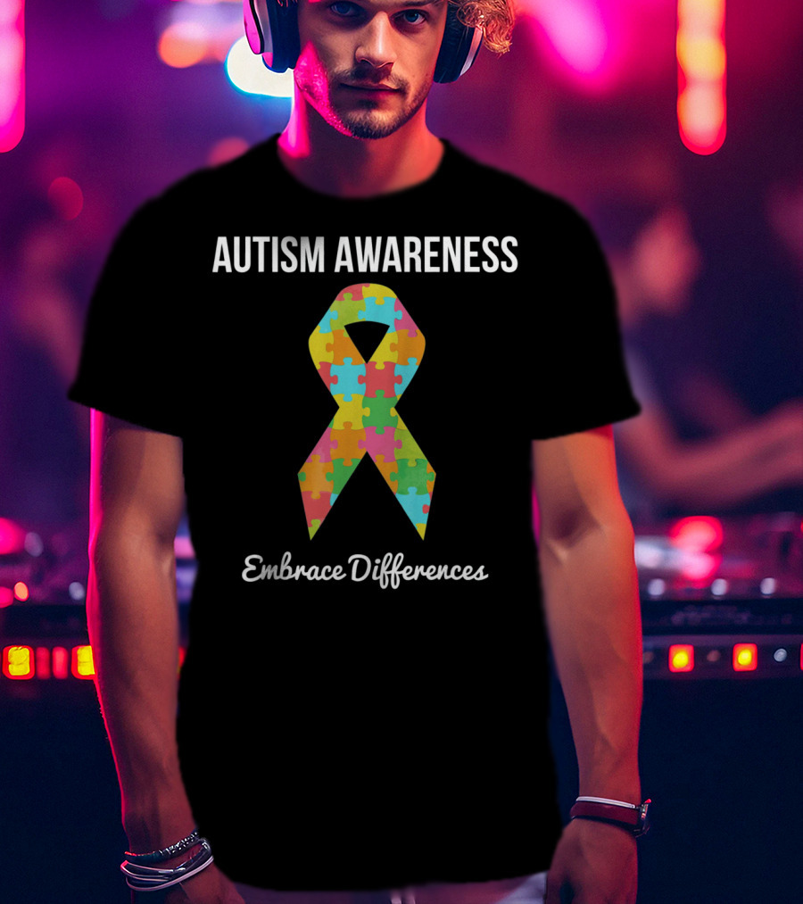 Autism Awareness Embrace Differences Puzzle T-Shirt