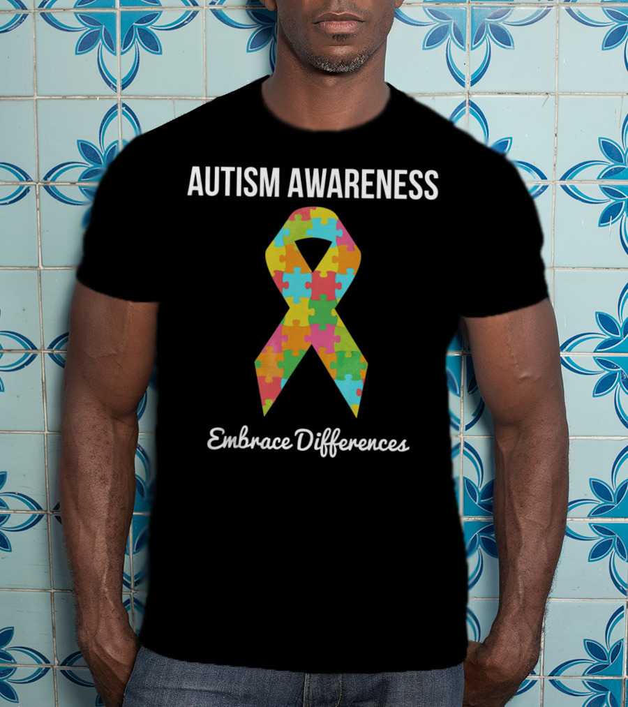 Autism Awareness Embrace Differences Puzzle T-Shirt