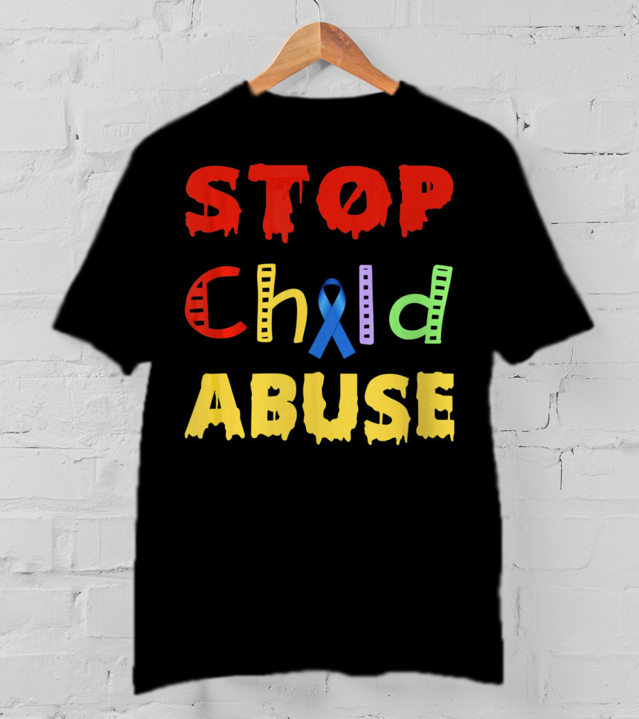 STOP Child Abuse Awareness Blue T-Shirt