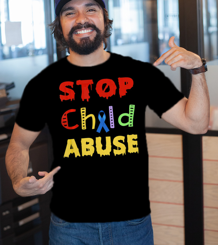 STOP Child Abuse Awareness Blue T-Shirt