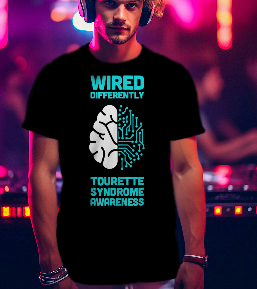 WIRED DIFFERENTLY Tourette Syndrome Awareness T-Shirt