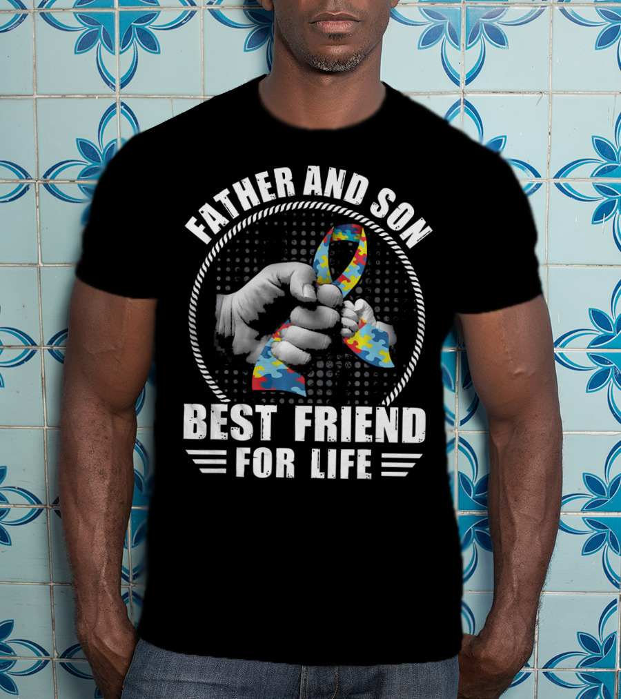 Father And Son Best Friend For Life Autism Awareness T-Shirt