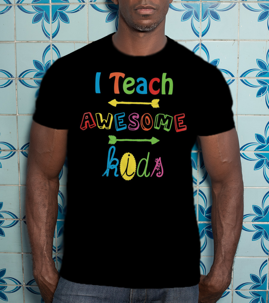 I Teach Awesome Kids Autism Awareness T-Shirt