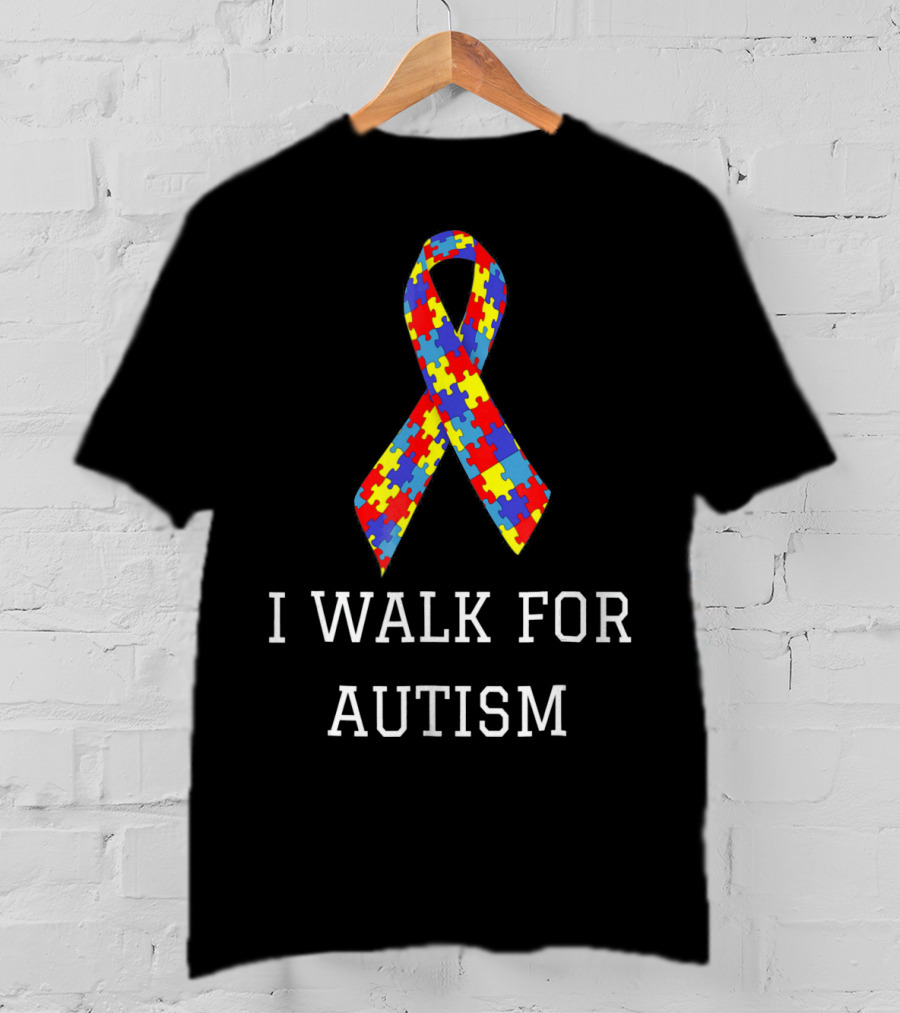 I Walk For Autism Awareness Puzzle T-Shirt