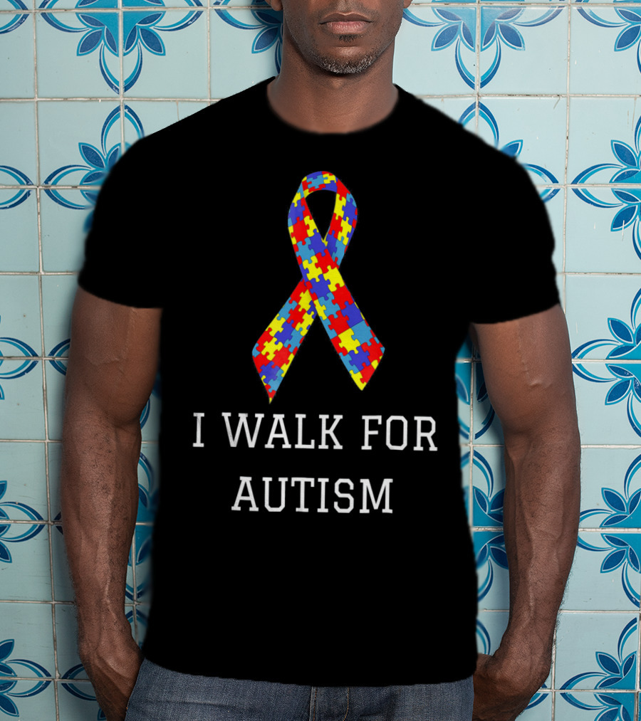 I Walk For Autism Awareness Puzzle T-Shirt