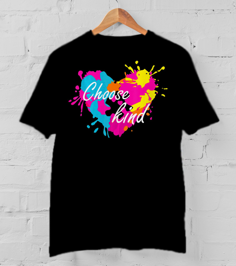 Choose Kind Colorful Heart Autism Awareness T-Shirt