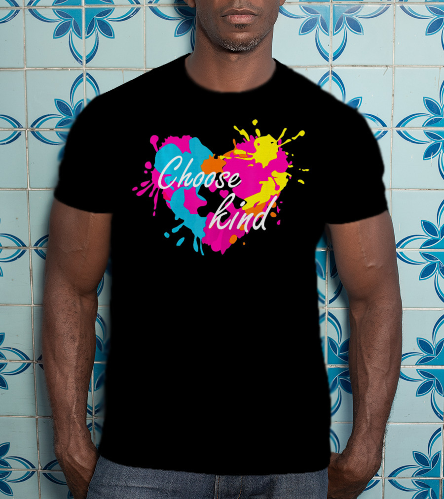 Choose Kind Colorful Heart Autism Awareness T-Shirt