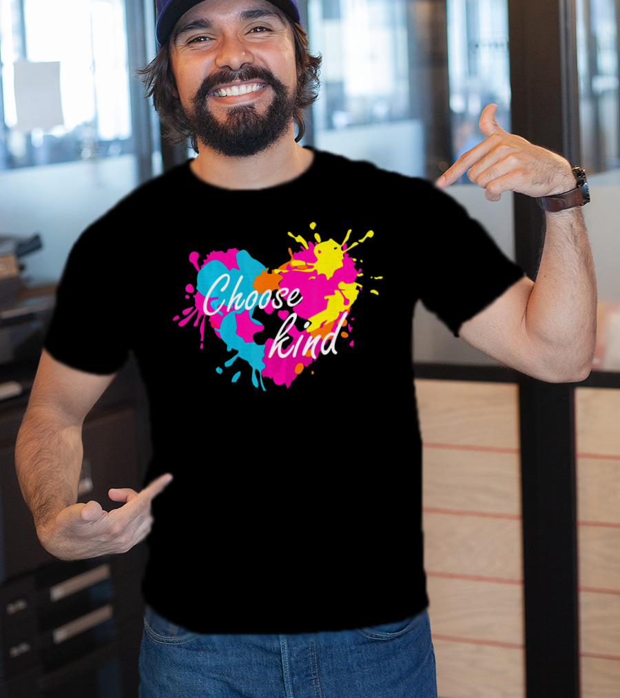 Choose Kind Colorful Heart Autism Awareness T-Shirt