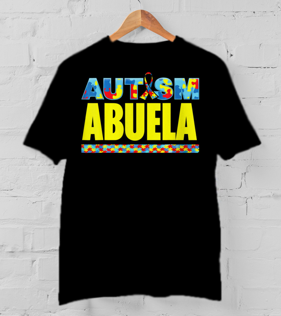 Autism Awareness Abuela Puzzle Ribbon Support T-Shirt