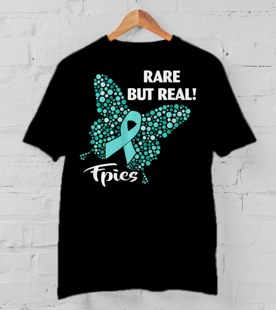 Rare But Real FPIES Awareness Ribbon Butterfly T-Shirt