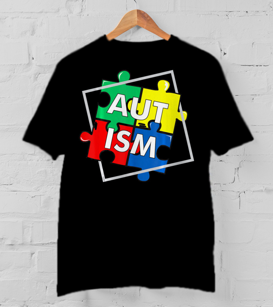Autism Puzzle Awareness Day Colorful Puzzle Pieces T-Shirt
