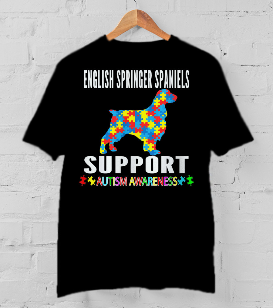 English Springer Spaniels Support Autism Awareness T-Shirt