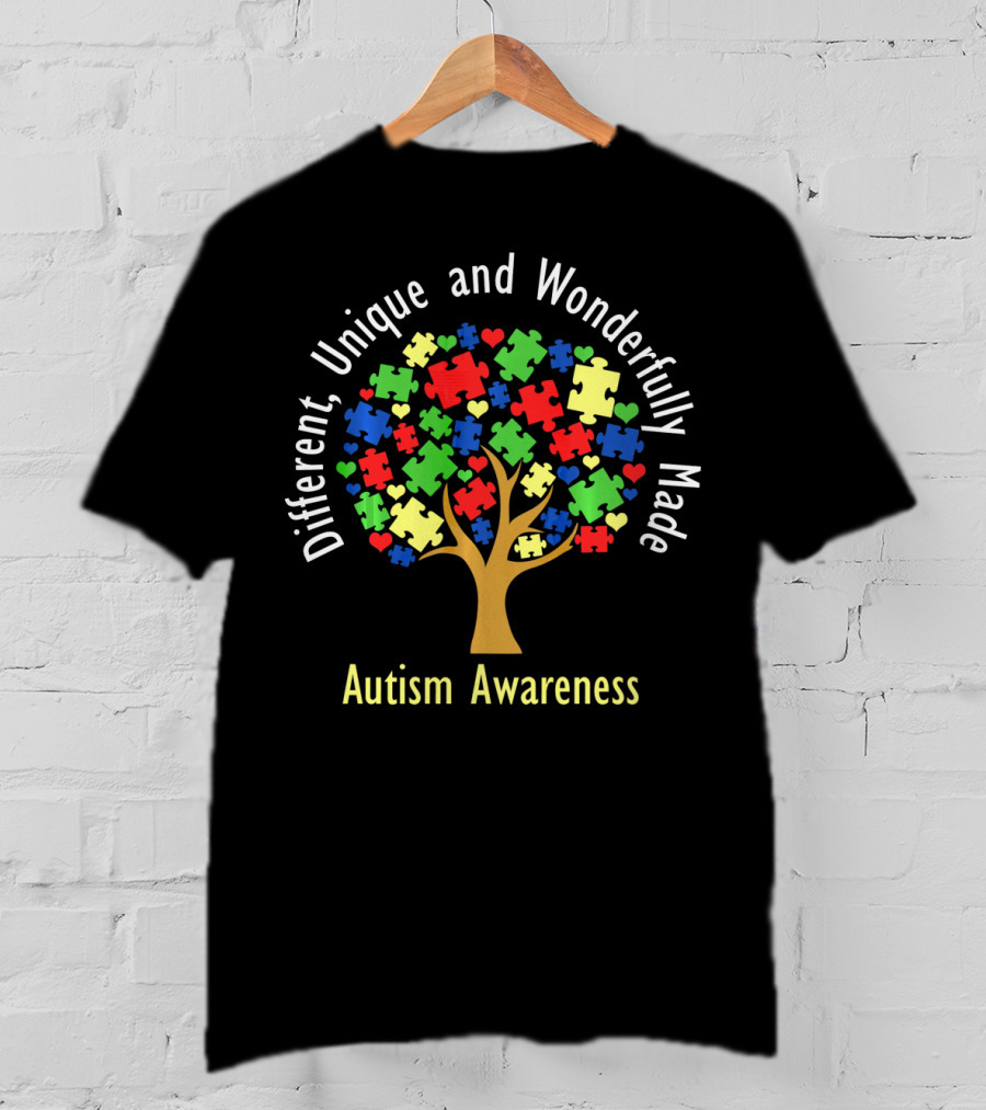 Different Unique And Wonderfully Made Autism Awareness T-Shirt