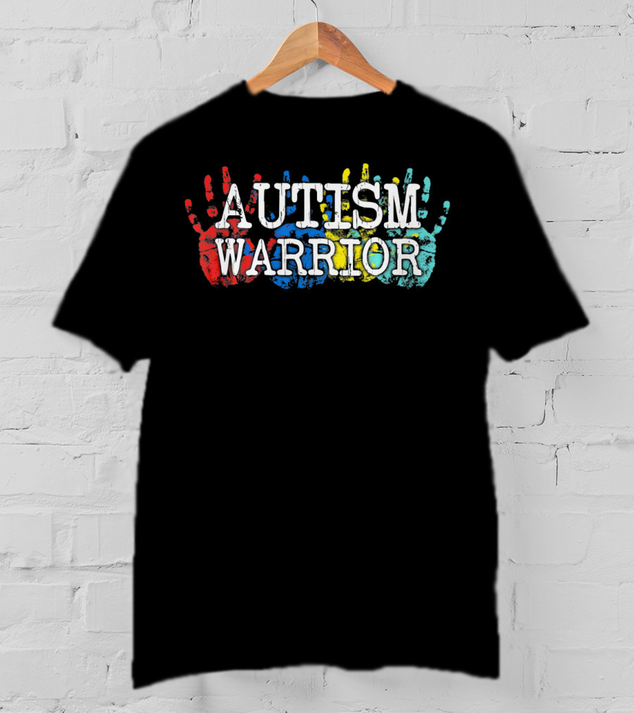 AUTISM WARRIOR Handprint Colors T-Shirt