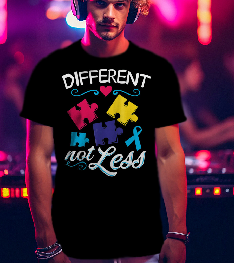 Different Not Less Autism Awareness Puzzle T-Shirt
