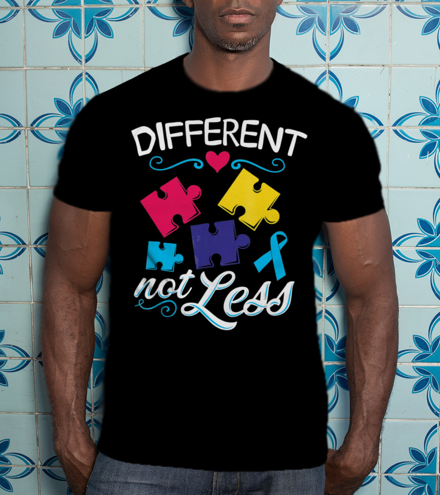 Different Not Less Autism Awareness Puzzle T-Shirt