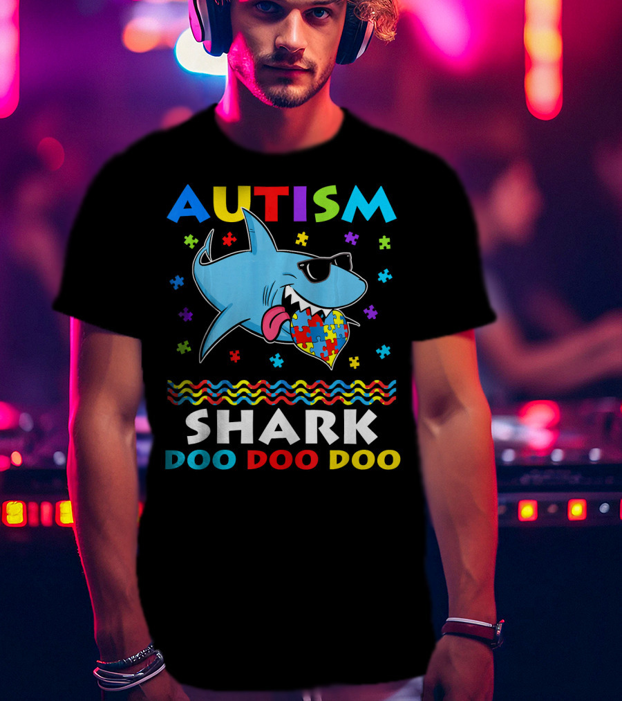 Autism Shark Doo Doo Doo Funny Awareness Day T-Shirt