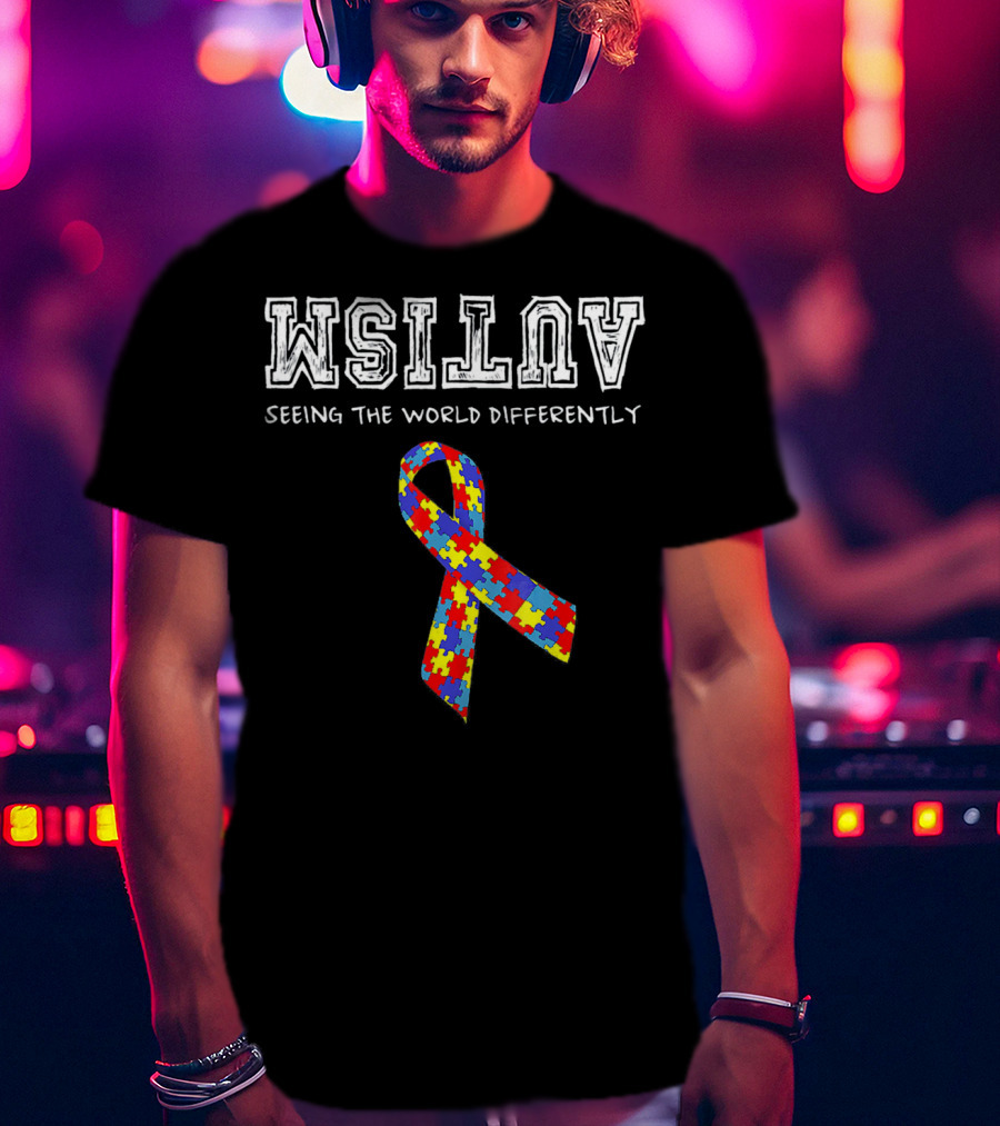 Autism Awareness Seeing The World Differently Puzzle T-Shirt