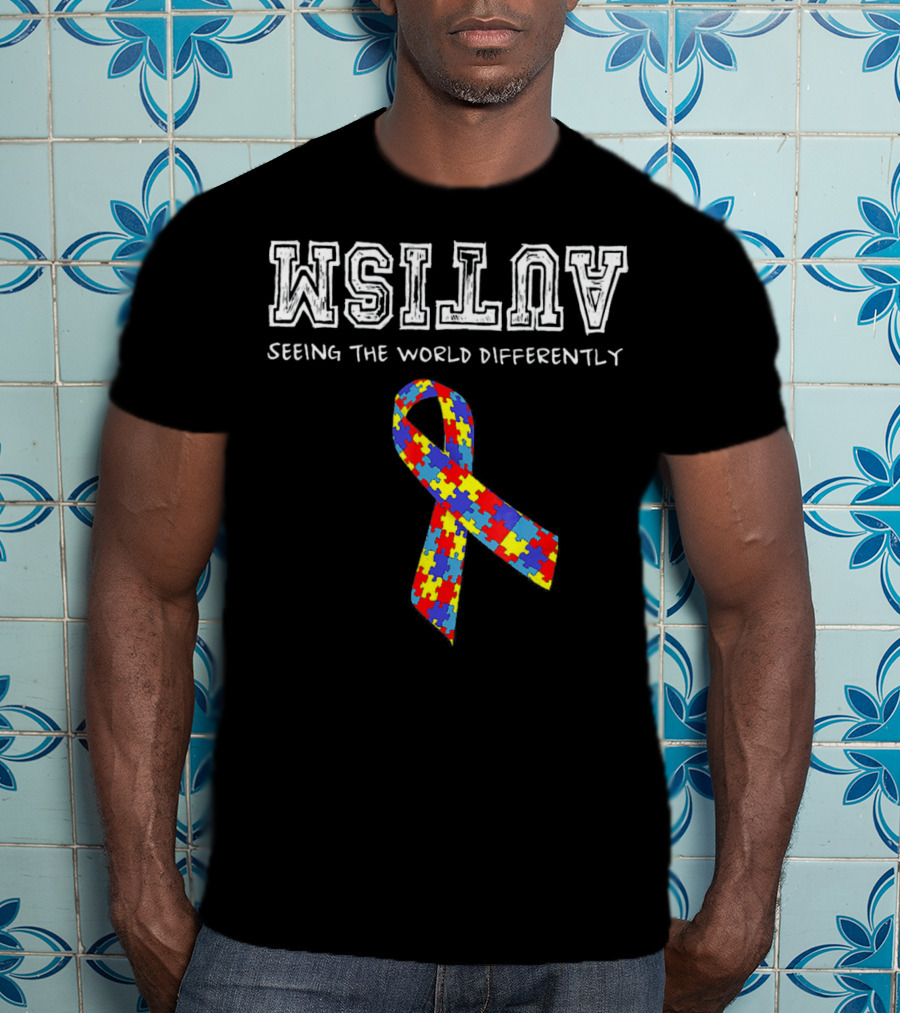 Autism Awareness Seeing The World Differently Puzzle T-Shirt