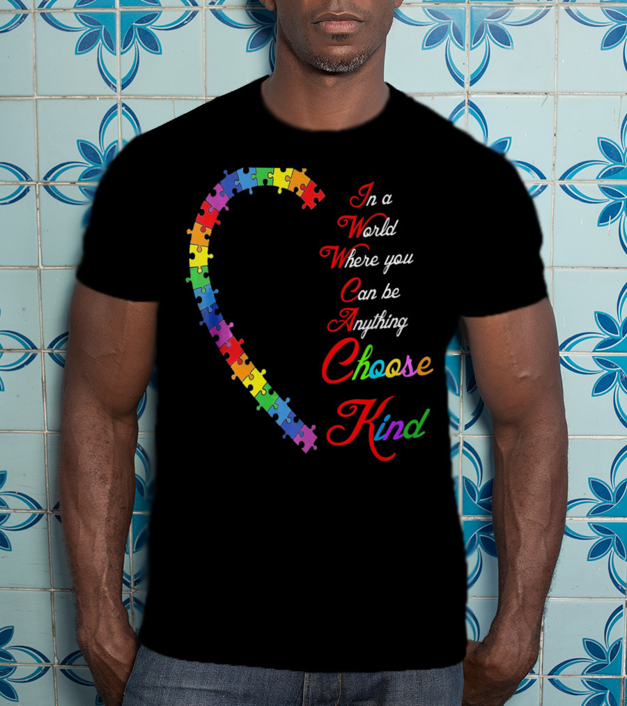 Choose Kind Autism Awareness Puzzle Heart T-Shirt