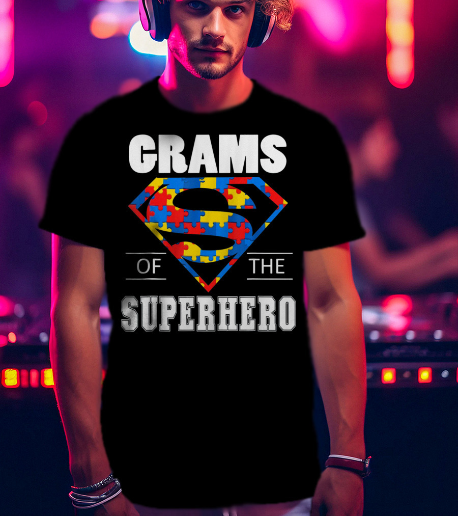 Super Grams Of The Superhero Autism Awareness Day T-Shirt