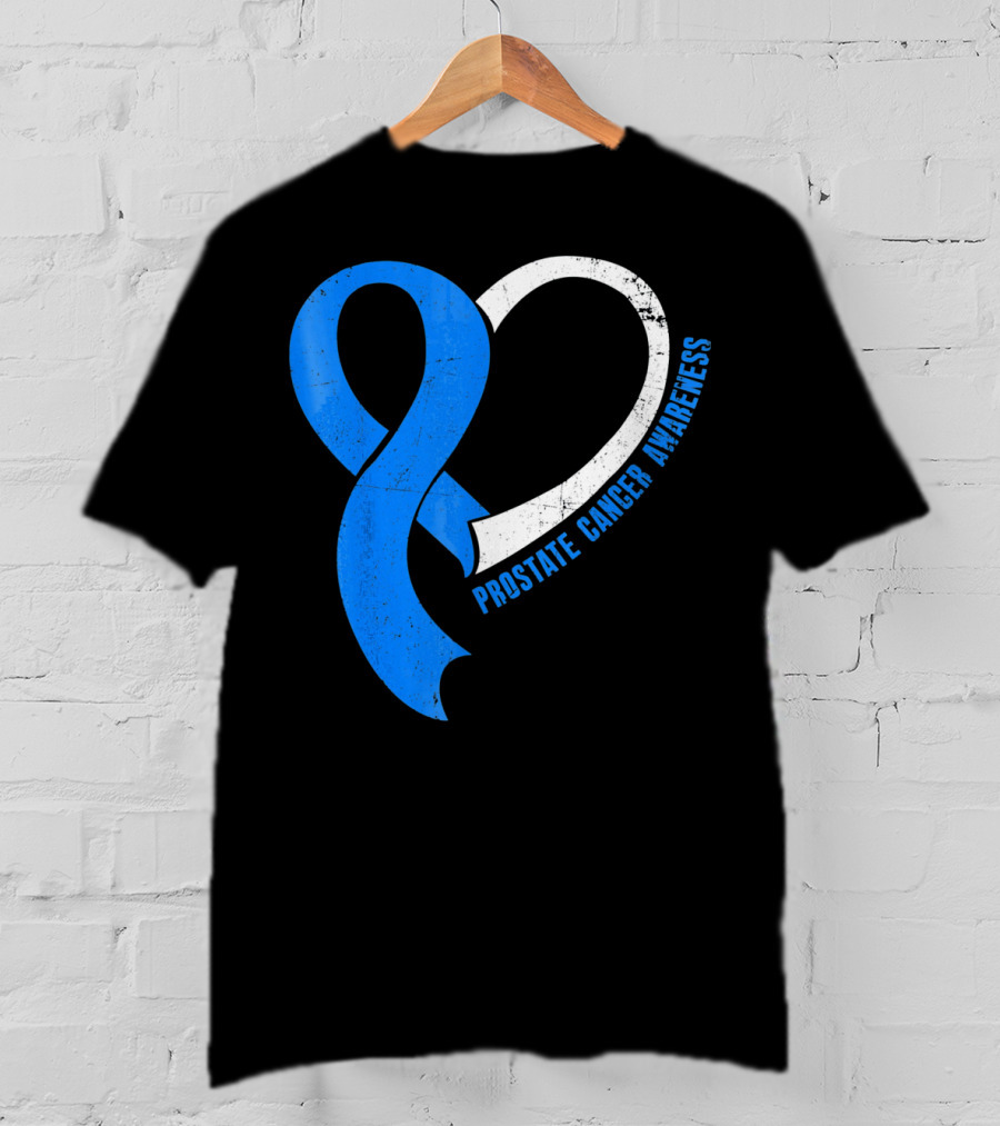 Prostate Cancer Awareness Heart T-Shirt