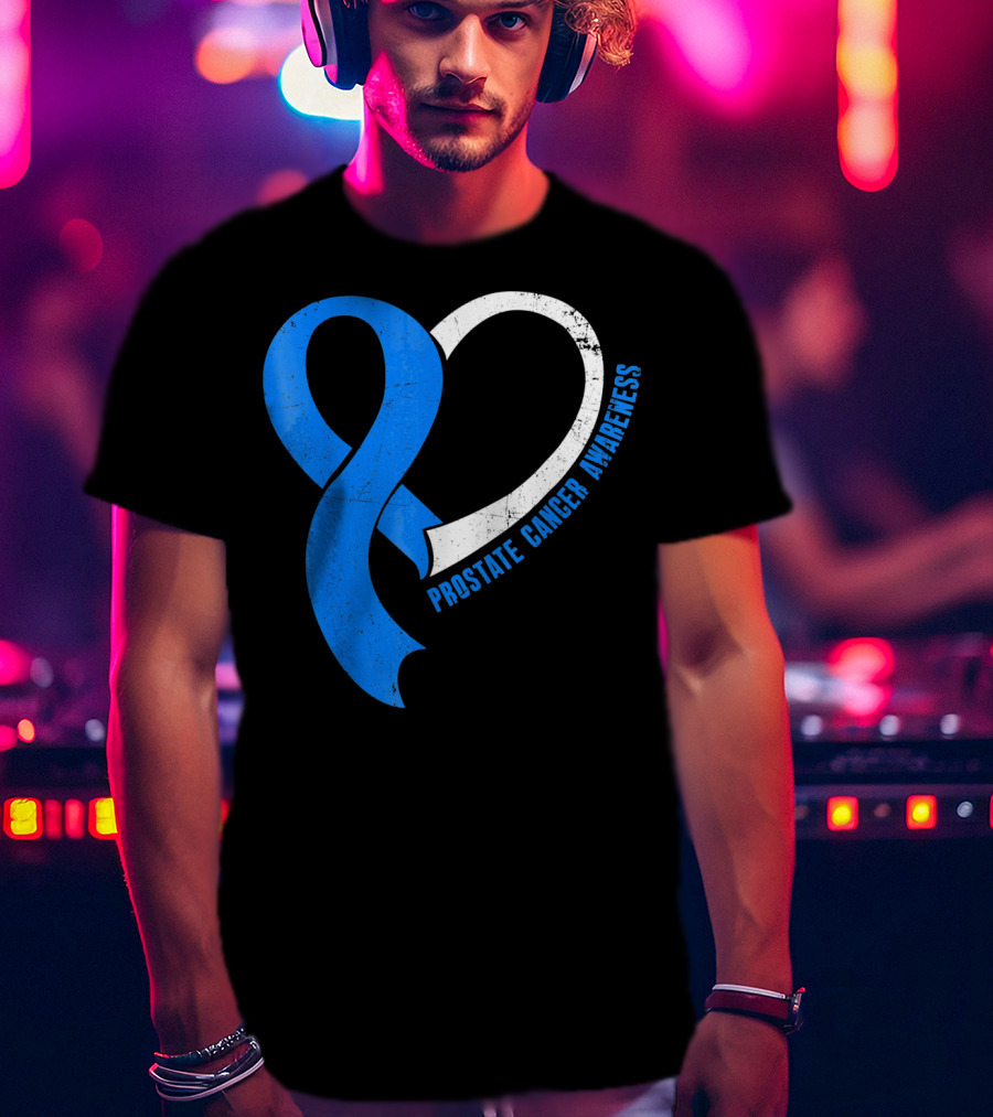 Prostate Cancer Awareness Heart T-Shirt