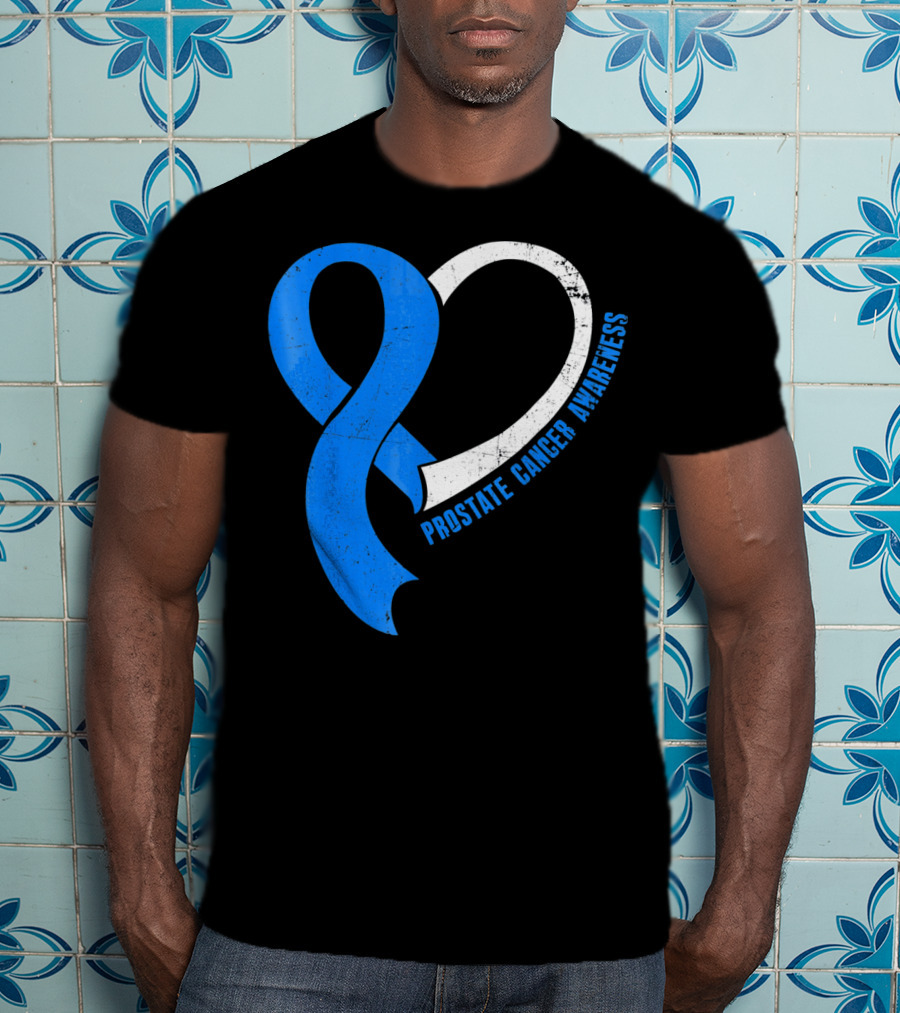 Prostate Cancer Awareness Heart T-Shirt