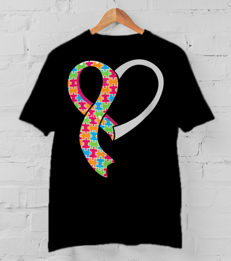 Puzzle Heart Autism Awareness T-Shirt