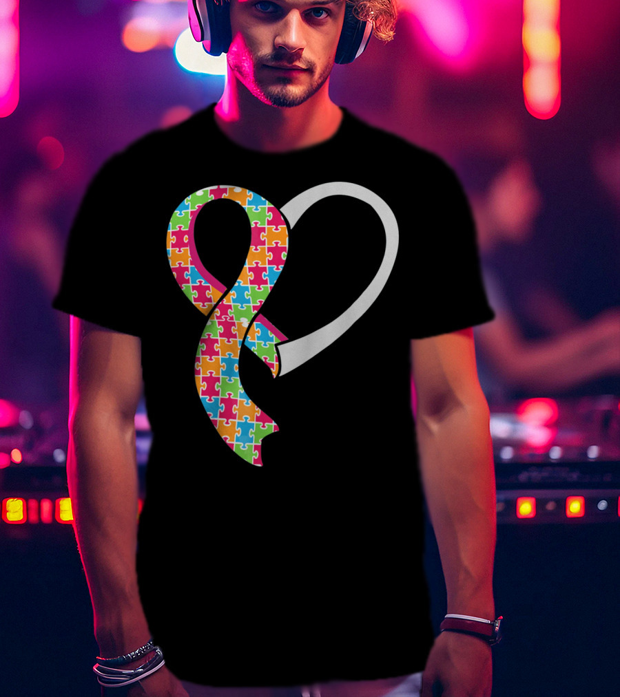 Puzzle Heart Autism Awareness T-Shirt