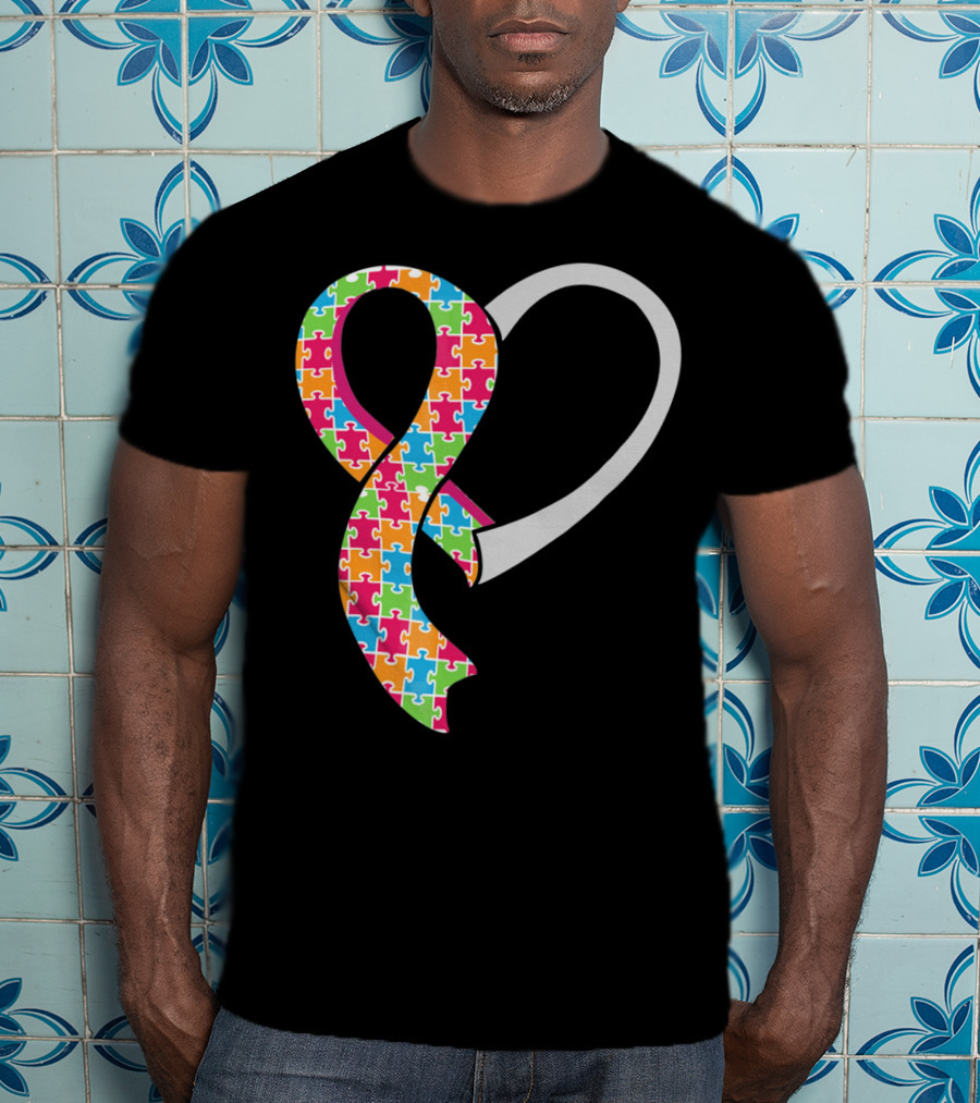 Puzzle Heart Autism Awareness T-Shirt