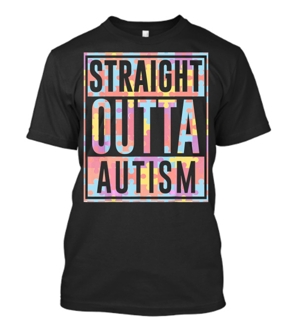 Straight Outta Autism Puzzle T-Shirt