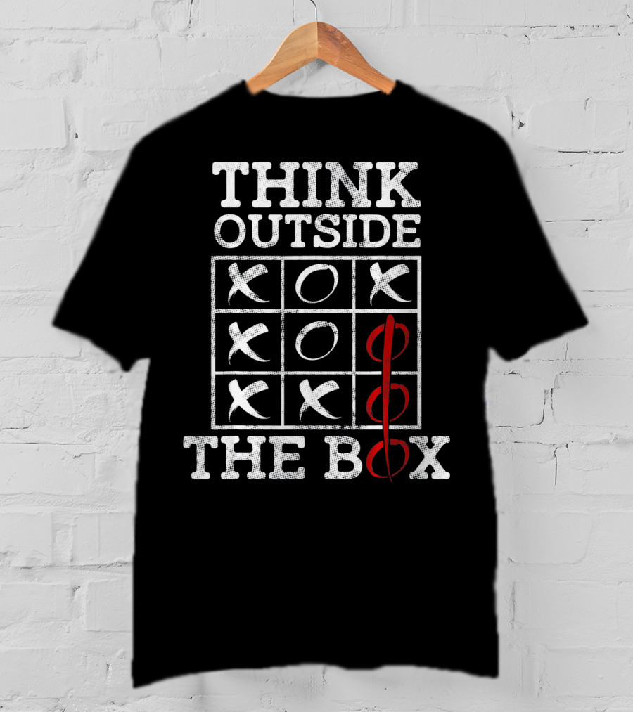 Think Outside The Box Tic Tac Toe Autism Awareness T-Shirt