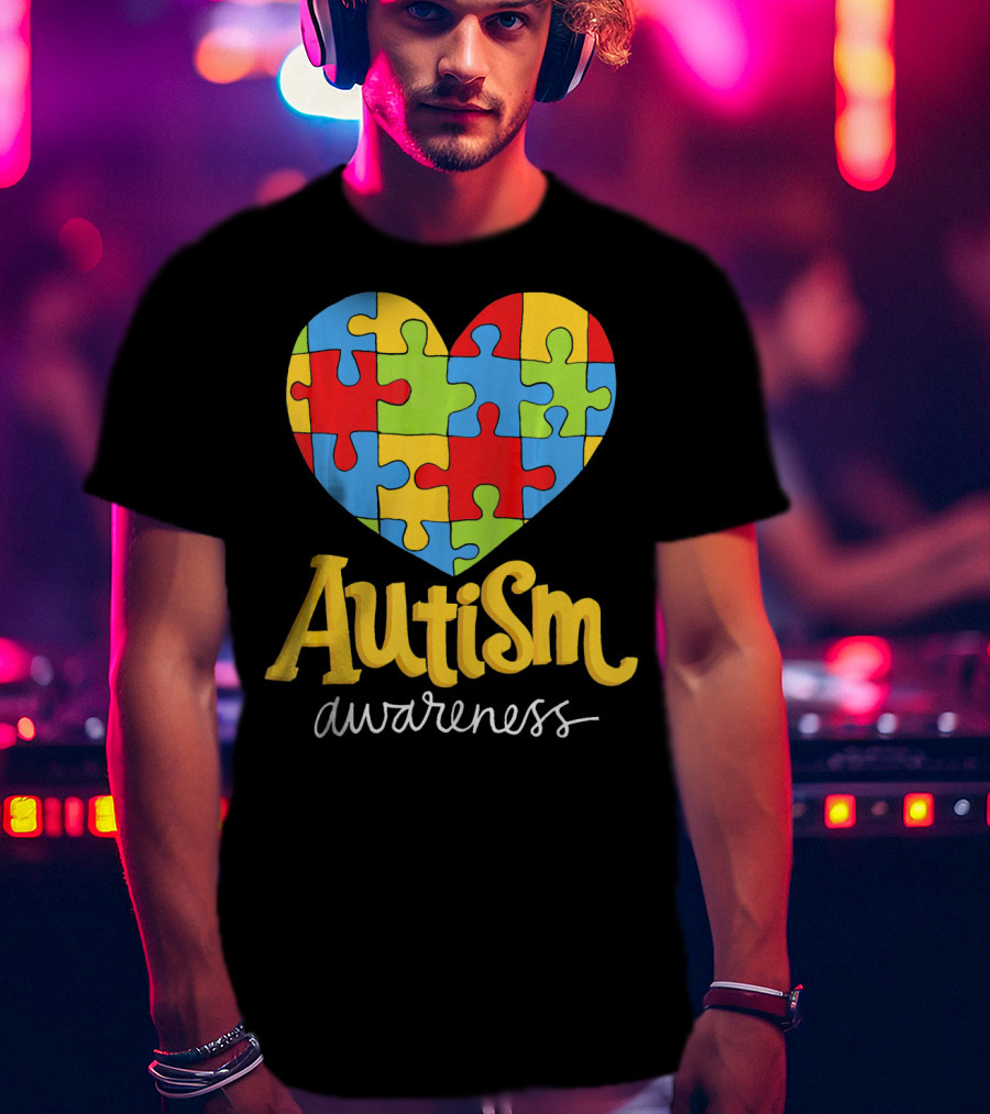 Puzzle Heart Autism Awareness Autism T-Shirt