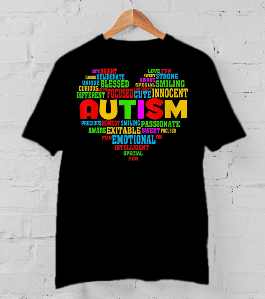 Autism Awareness Heart Emotional Focused Innocent Unique Blessed T-Shirt