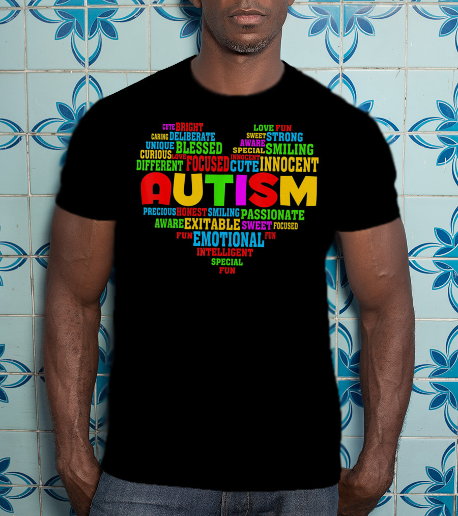 Autism Awareness Heart Emotional Focused Innocent Unique Blessed T-Shirt