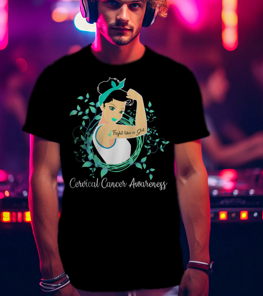 Cervical Cancer Awareness Fight Like A Girl T-Shirt