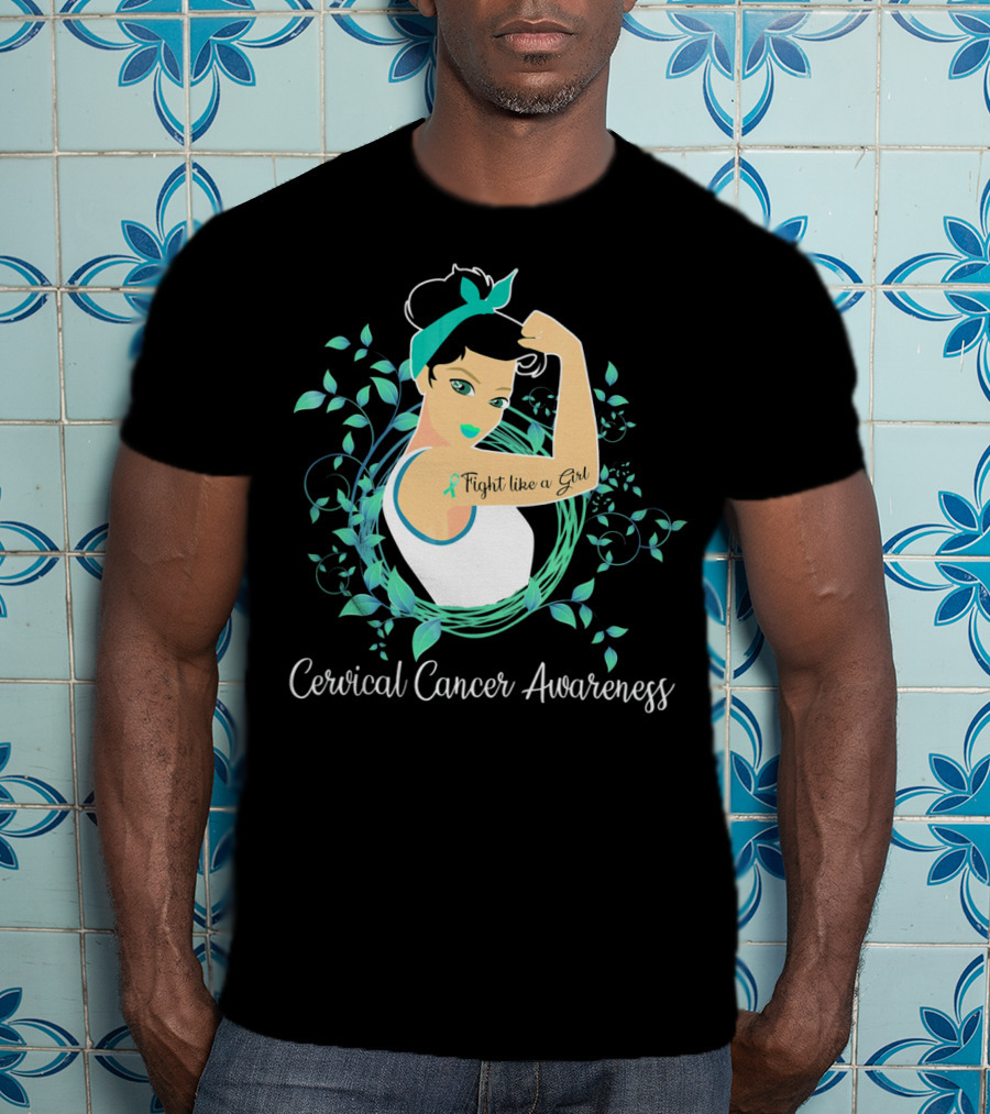 Cervical Cancer Awareness Fight Like A Girl T-Shirt